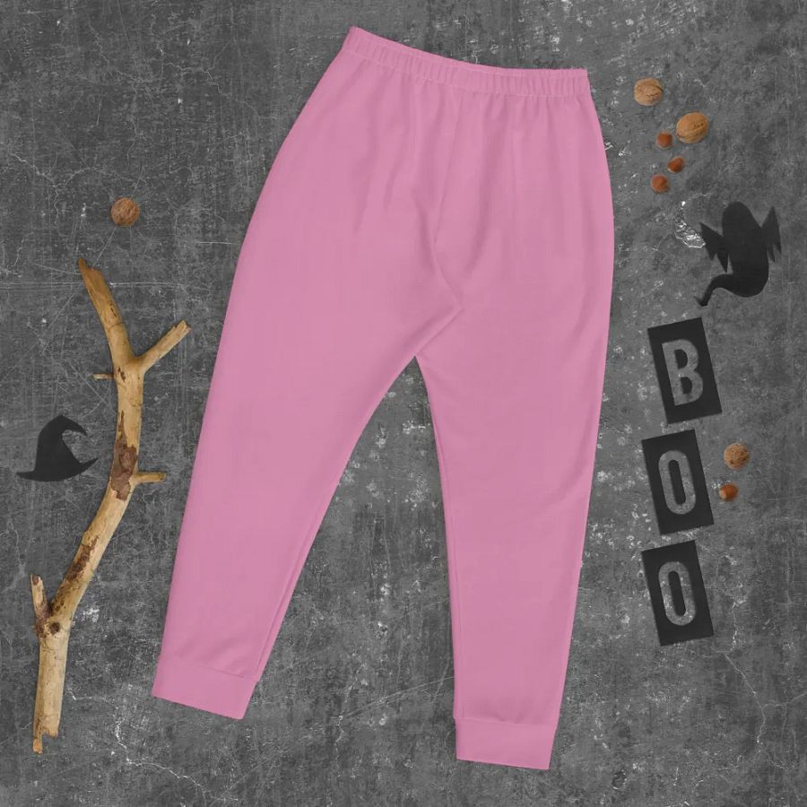 Plain Medium Carnation Pink True Summer Recycled Polyester Premium Men's Joggers by Treasure Pie product image (8)