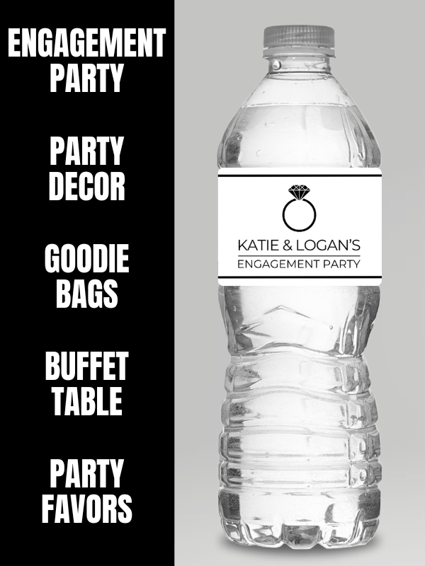 Wedding / Engagement Party Water Bottle Wrappers product image (5)