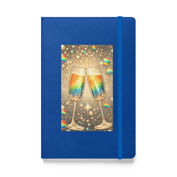 Rainbow Champagne Celebration Journal / Guestbook - BLUE product image (1)