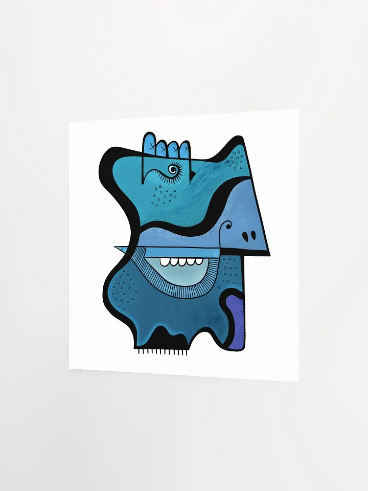 Blue Face Square Poster product image (4)