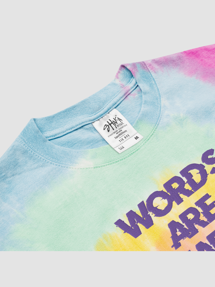 Words Are Hard Oversized Tie-Dye T-Shirt Rainbow product image (7)