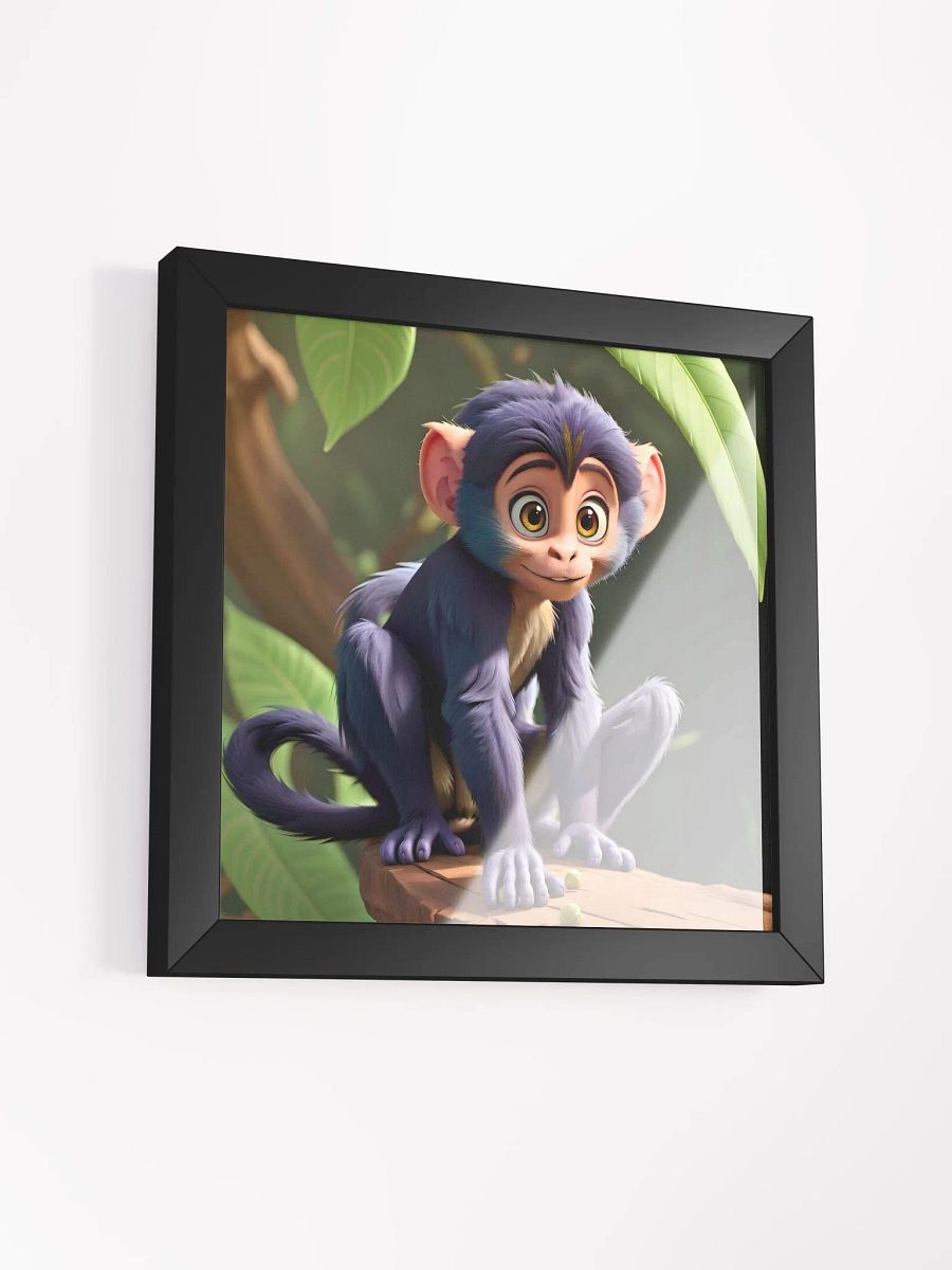 Endangered Species - Mexico - Spider Monkey Eco-Friendly Ayous Wood Framed Poster product image (3)