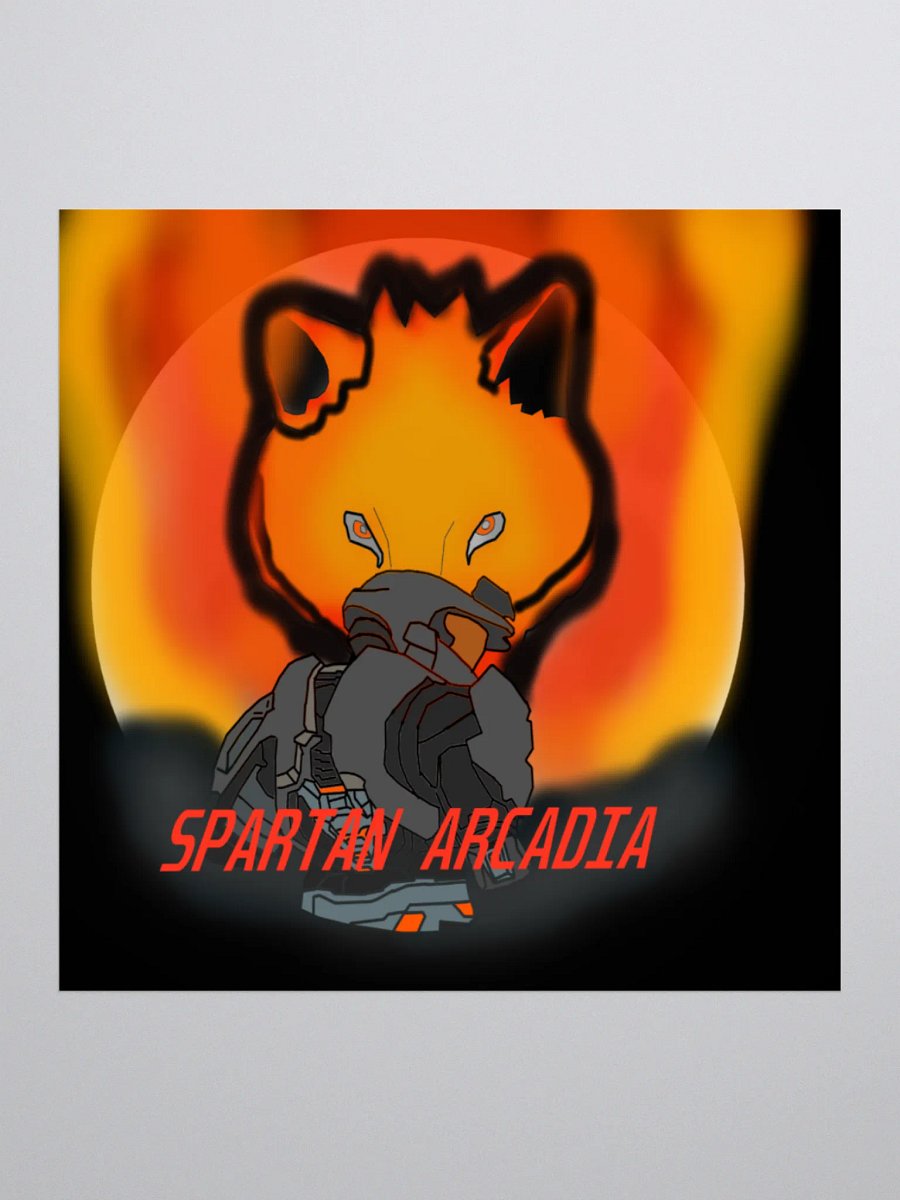 Custom Fire wolf Spartan Arcadia kisscut sticker vinyl product image (2)