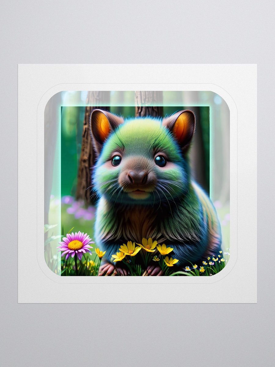 Neon Wombat Kiss Cut Stickers product image (1)