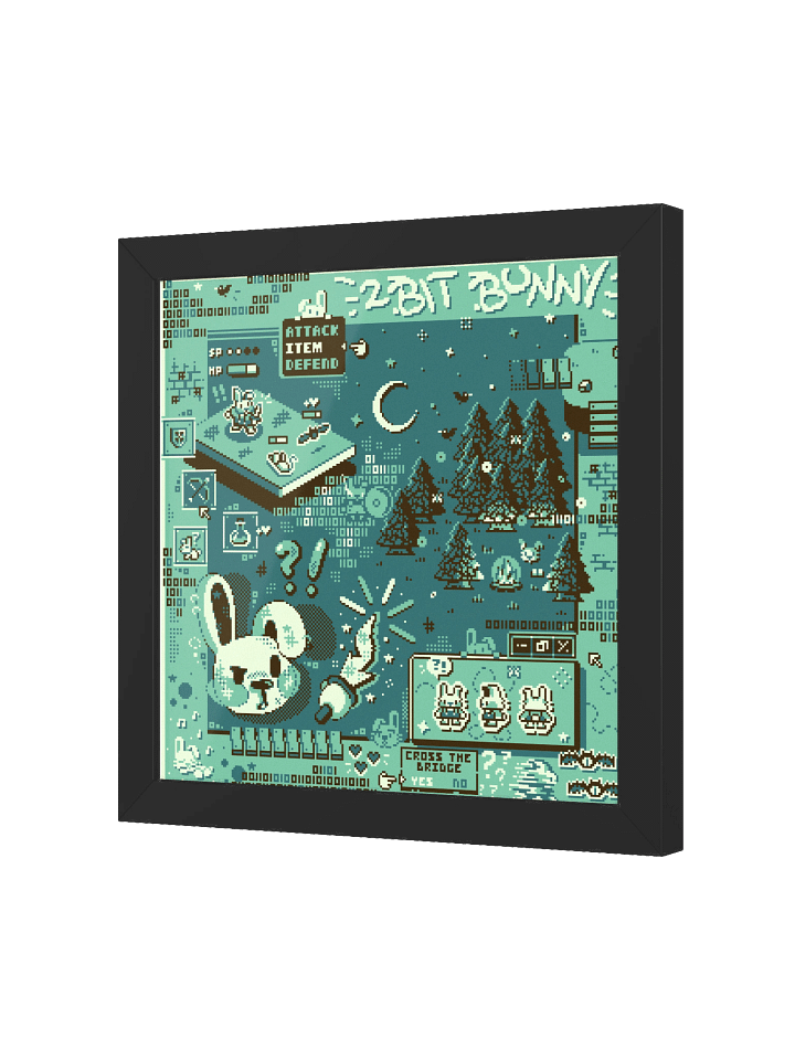 framed 2bit bunny print product image (9)