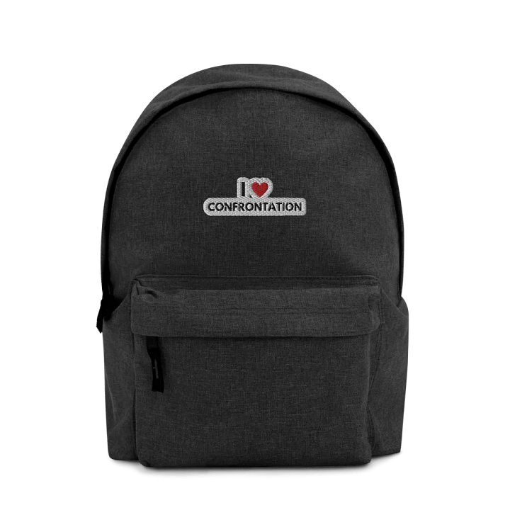 I <3 Confrontation embroidered backpack (bubble design) product image (1)