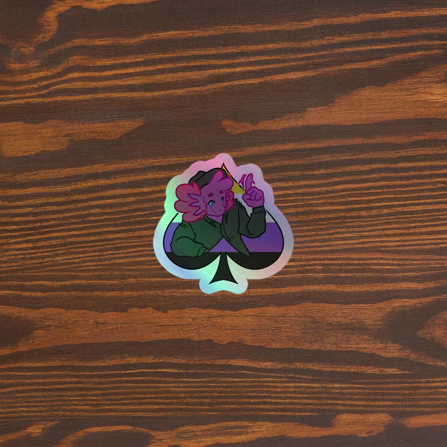 Enby in Spades | Kiss-Cut Holo Sticker product image (3)