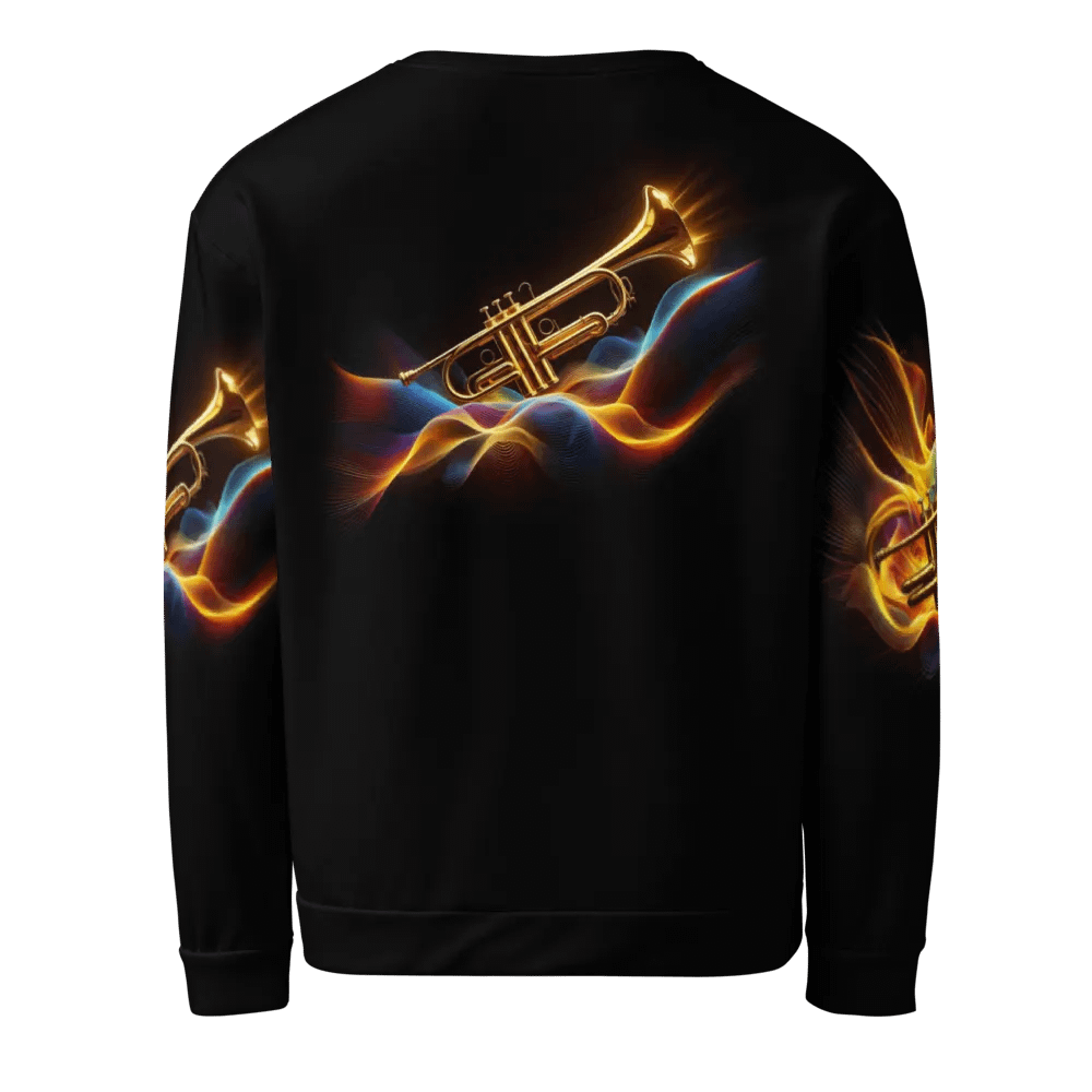 Golden Trumpet Musical Instrument - All-Over Unisex Sweatshirt #8 product image (3)