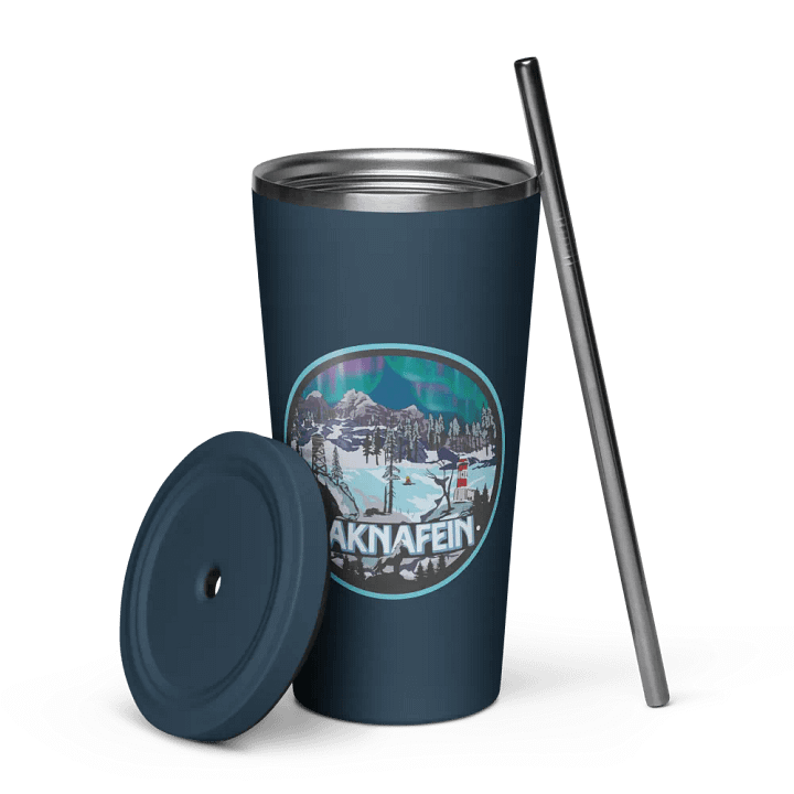 Zaknafein Logo Insulated Tumbler with a Straw product image (2)