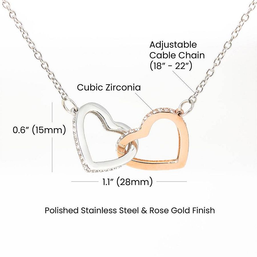 To My Gorgeous Daughter Interlocking Heart Necklace - You Are My Greatest Joy product image (3)