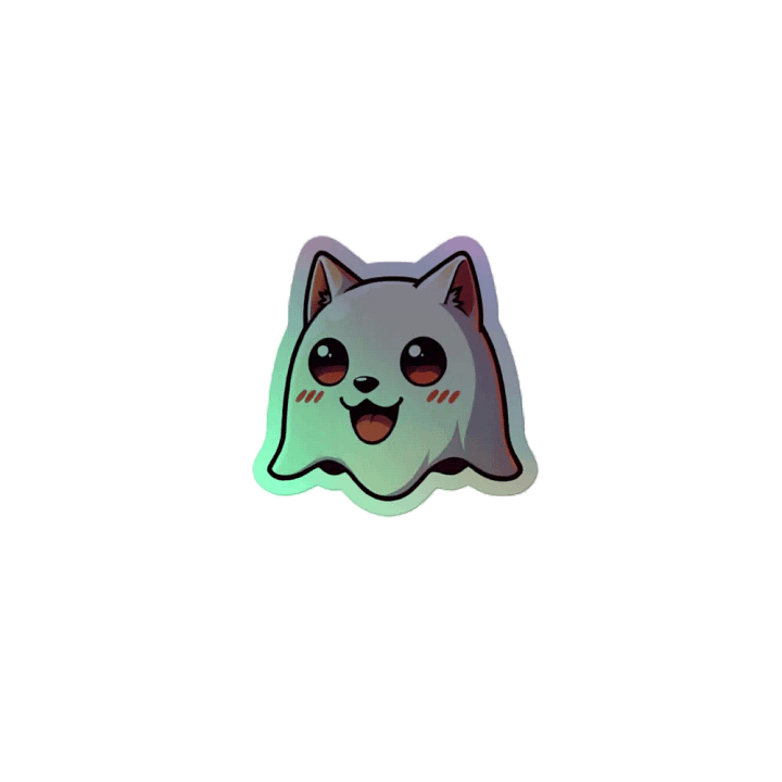 Ghostly Nova Inu Kiss-Cut Holographic Sticker product image (2)