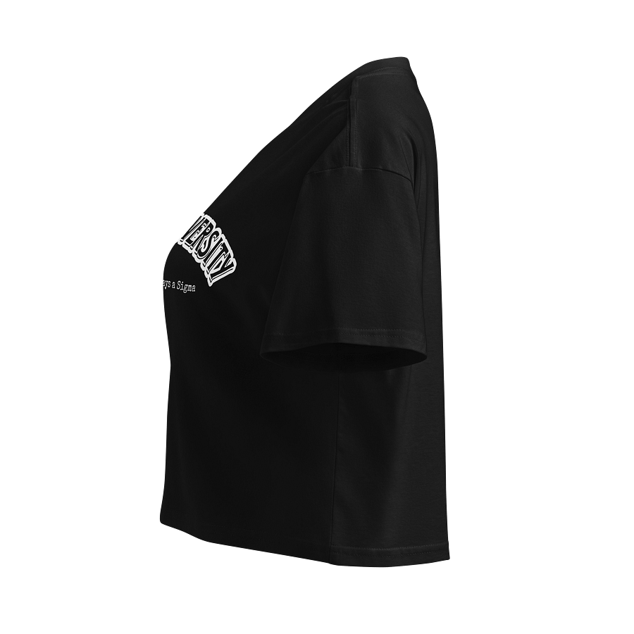 Sigma University Crop Top (White Text) product image (6)