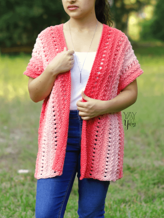 Coral Cardigan - Easy Cardigan PDF Knitting Pattern & Video Tutorial product image (1)