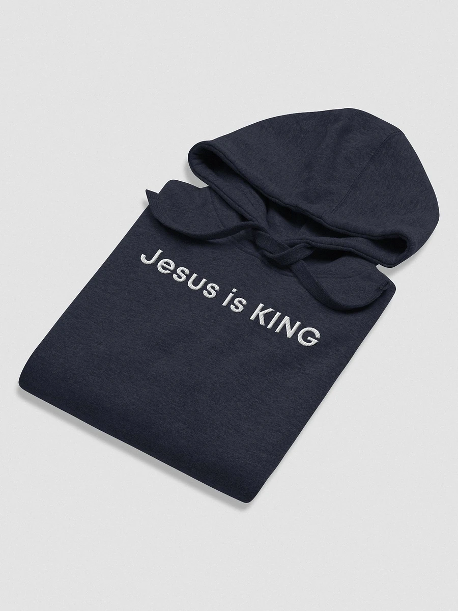 Jesus is King Embroidered Cloud Soft Premium Hoodie product image (4)
