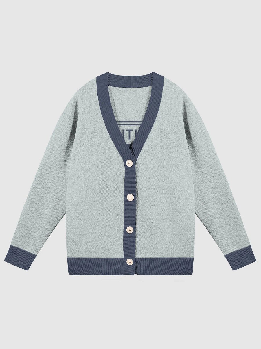 CAUTION: AuDHD BURNOUT (lg. design, duotone blue) knitwear cardigan product image (1)