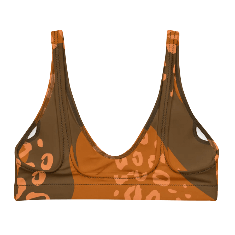 Orange Leopard Wave Recycled Bikini Top product image (3)