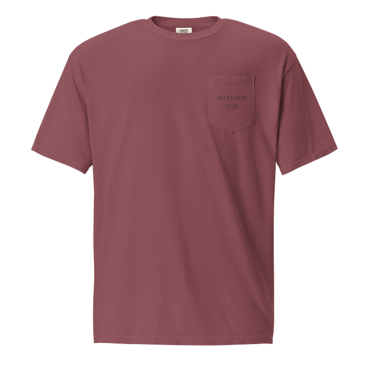 Faith in Bloom Christian Pocket T-Shirt | Matthew 17:20 product image (2)
