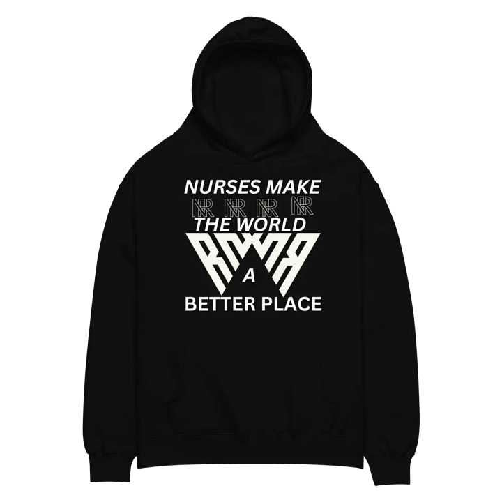 Tri-Wave Emblem Oversized Hoodie product image (2)