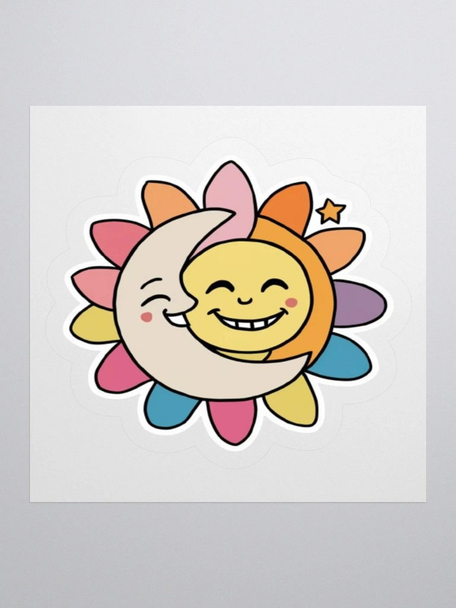Exclusive Sun & Moon Whimsical Sticker | Premium Kiss Cut Vinyl | Perfect for Laptops, Cars & More product image (1)