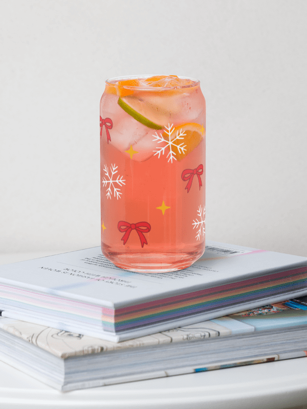 snowflakes glass cup product image (1)