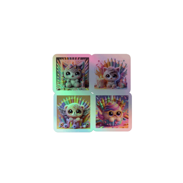 Magical Kittens Holographic Sticker Sheet product image (1)