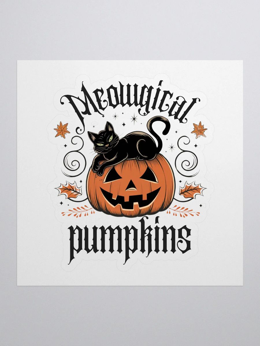 Gothic Pumpkin Cat Kiss Cut Stickers product image (1)