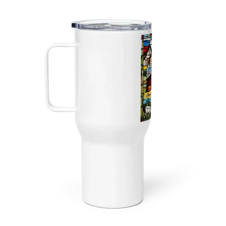 Blessed are the Cheesemakers Stainless Steel travel mug with handle #04 product image (1)