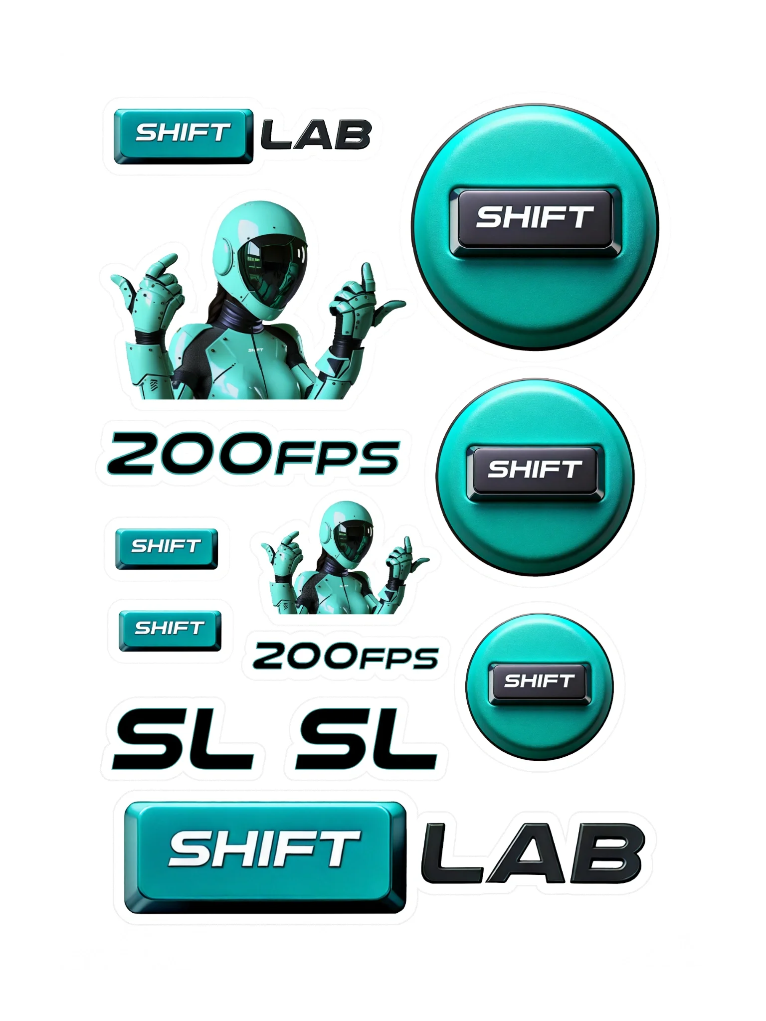 Shift Teal Sticker Sheet product image (3)