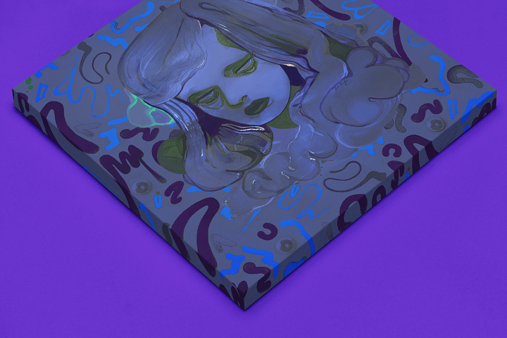 The Sea in Her Eyes Square Canvas Print product image (2)