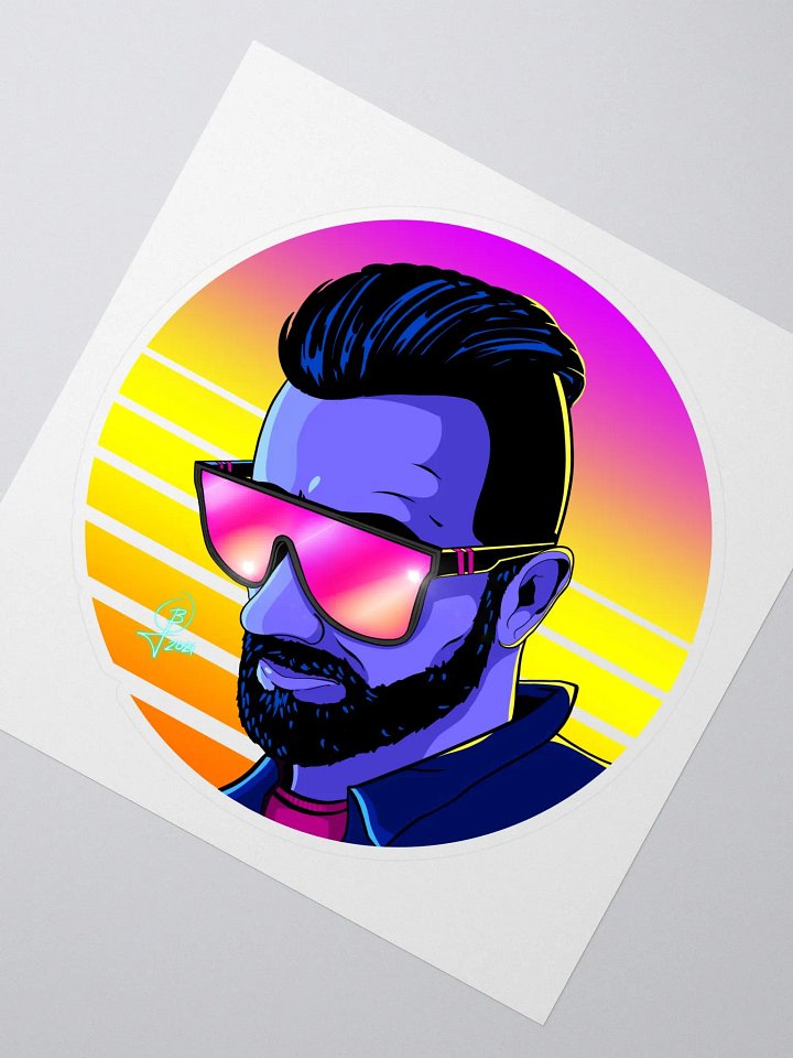 Retro Joe Synthwave Vibes Sticker product image (2)