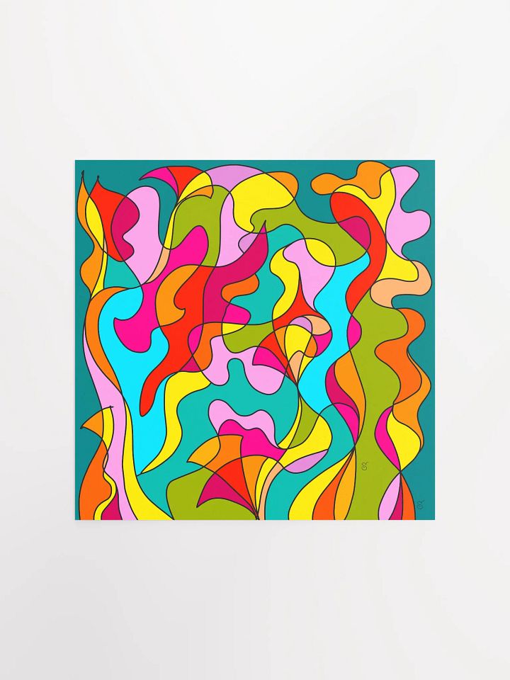 Vibrant Interlocking Shapes Poster - Abstract Square No. 6 product image (1)