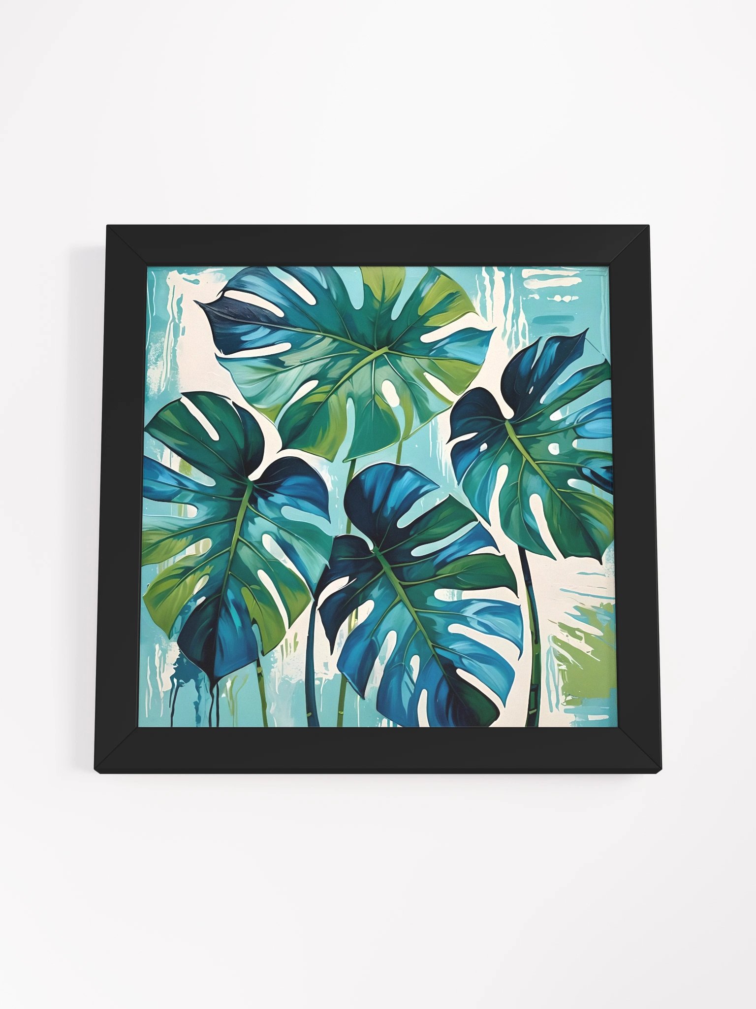 Blue Tropical Monstera Abstract Leaves product image (4)