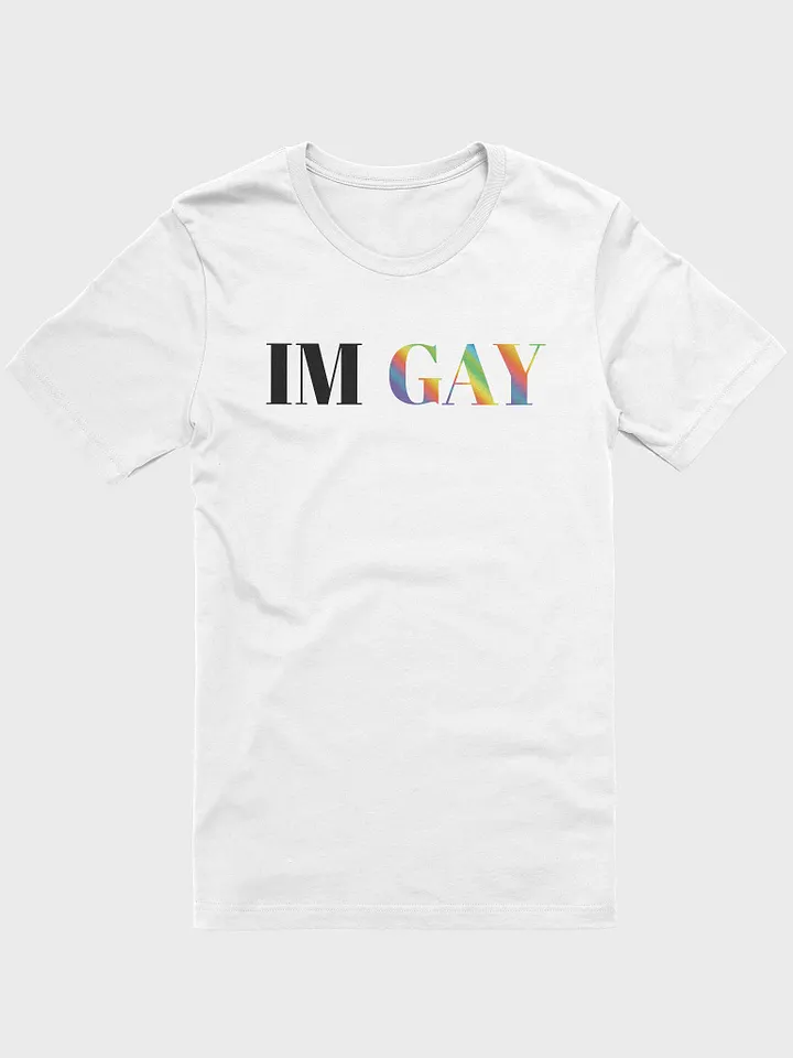 I'm Gay - T-Shirt (Black Letters) product image (1)
