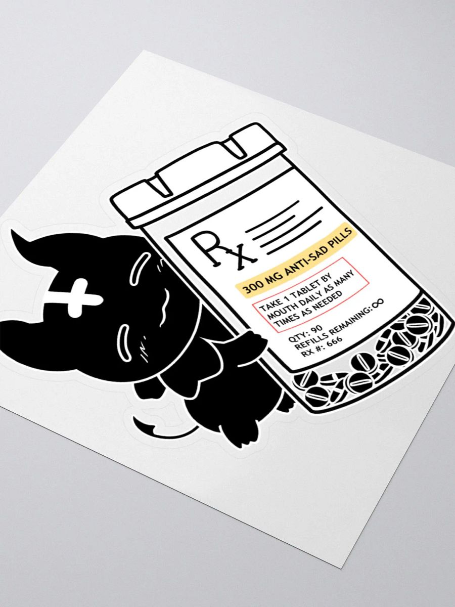 Greeble Anti-Sad Pills Kiss-Cut Sticker (Color) product image (3)