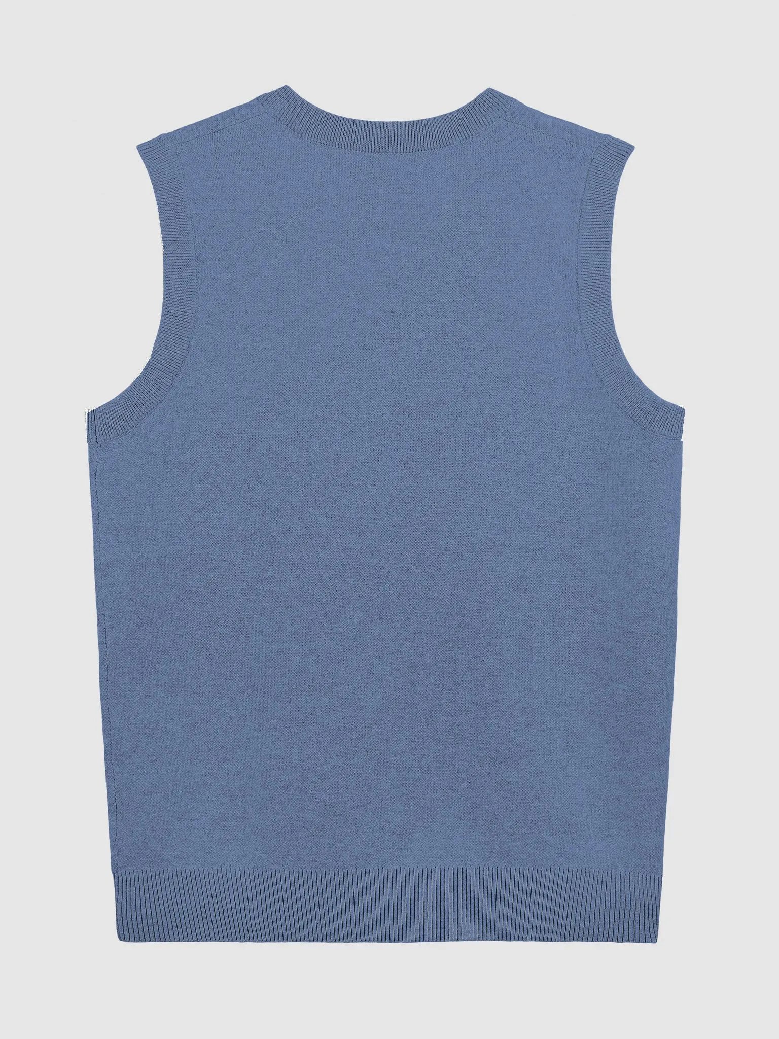 BUSY-BRAINED (lg. design, duotone blue) knitwear vest product image (9)