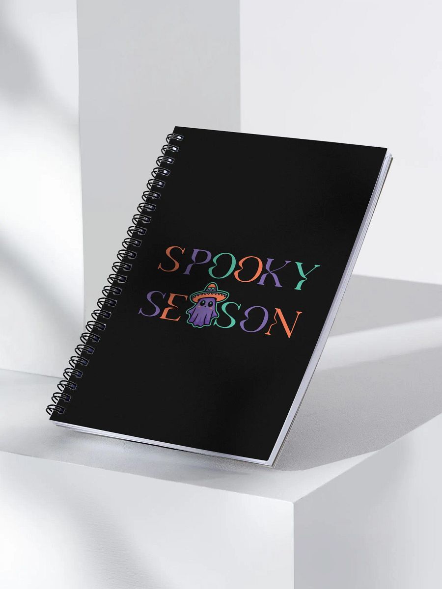 Spooky Season Sombrero Ghost Colorful Dotted Spiral Notebook product image (2)