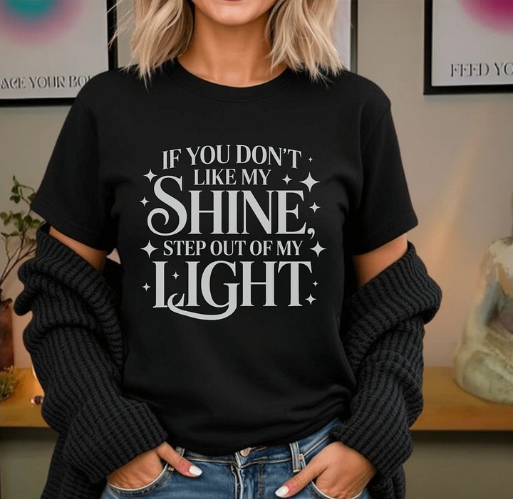 The Returned “Step Out of My Light” Tee | Lightworker Tee | Wear Your Awakening | Spiritual Awakening Apparel product image (1)