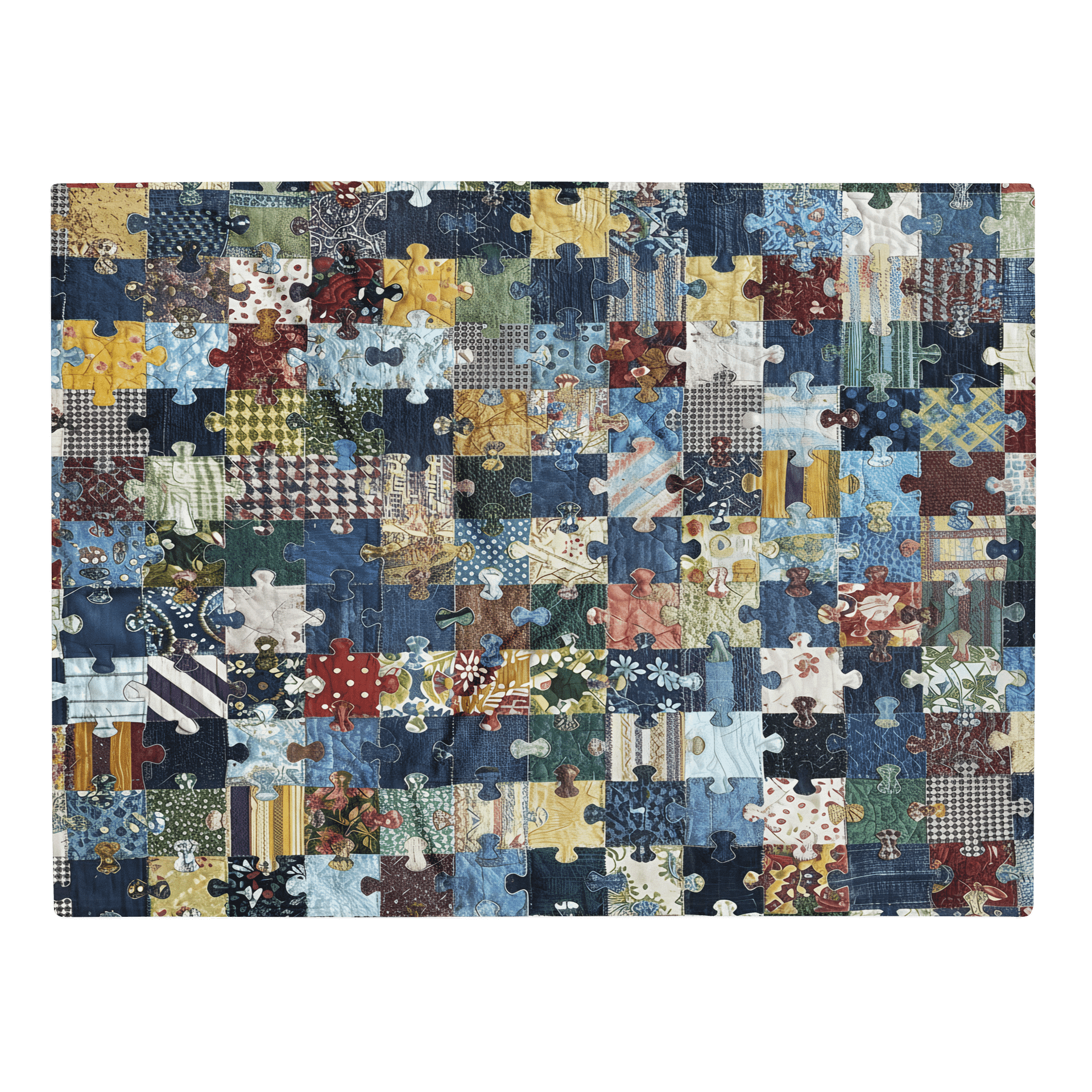 Patchwork Puzzle Throw Blanket – Cozy, Soft Silk-Touch for Puzzle Lovers product image (4)