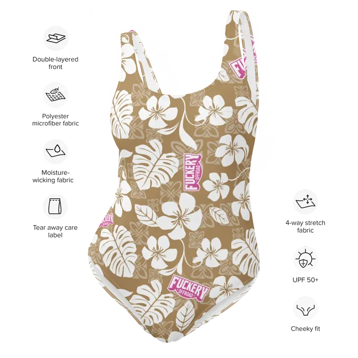 Fuckery Offroad Ladies Hawaiian Swinsuit - Tan product image (2)