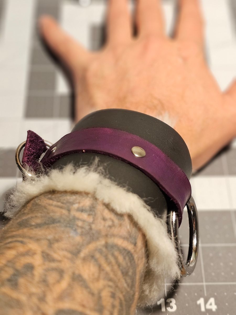 A Pair of Hand Crafted Leather Cuffs product image (4)