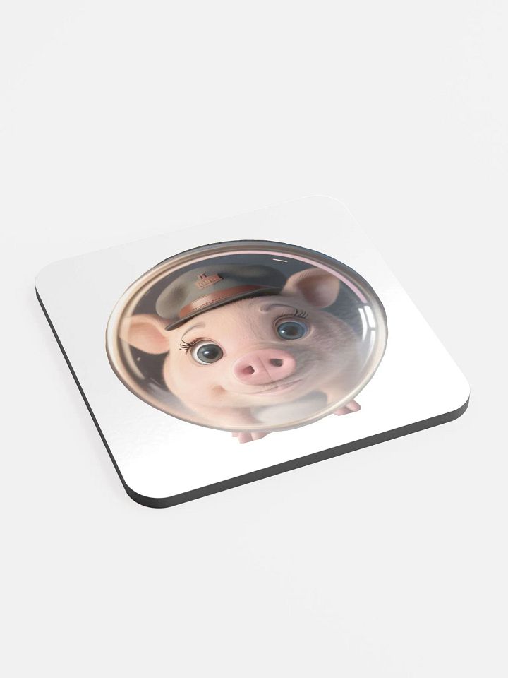 Whimsical Piggy Hat Cork Coaster product image (2)