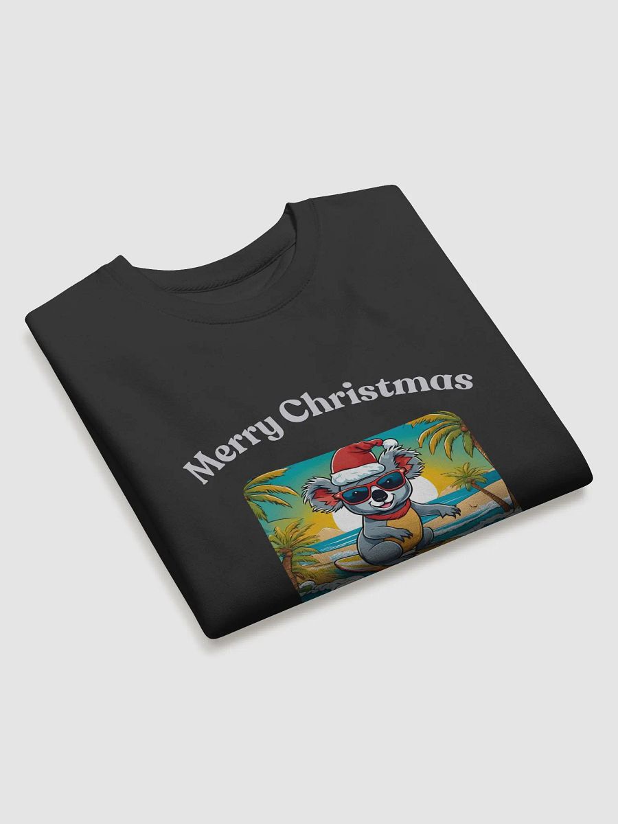 Festive Koala Surf Scene Merry Christmas Sweatshirt - Silver product image (3)