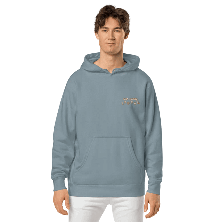 *not* mentally linear (L.C. brown bubble design 2) embroidered pigment hoodie product image (2)