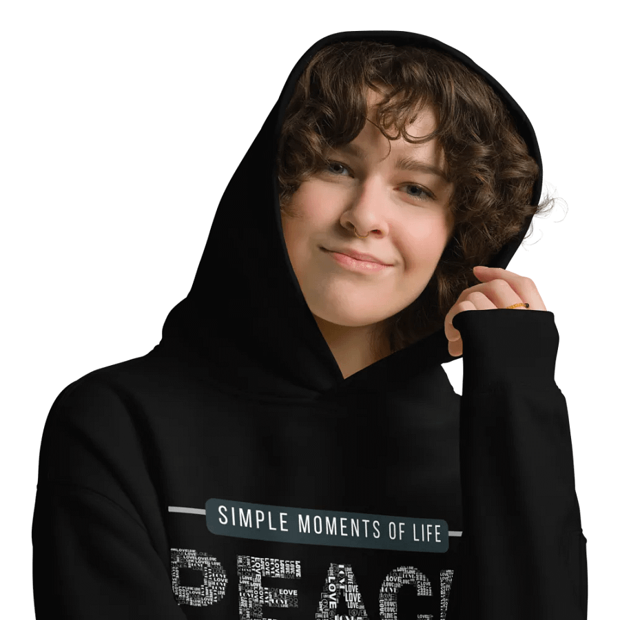 Simple moments of life: peace oversized hoodie product image (10)