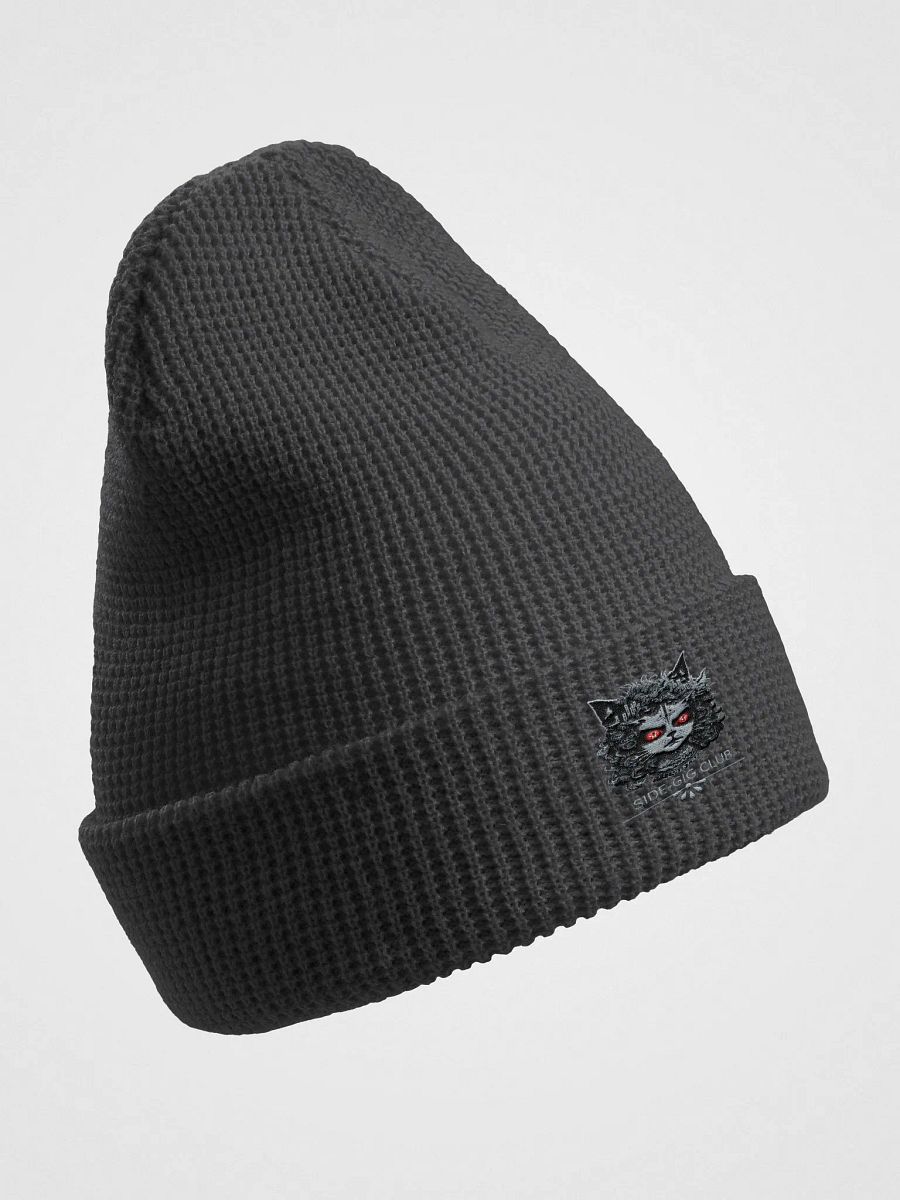 Sleepless Hustle: Waffle Knit Beanie for Side-Gig Warriors product image (7)