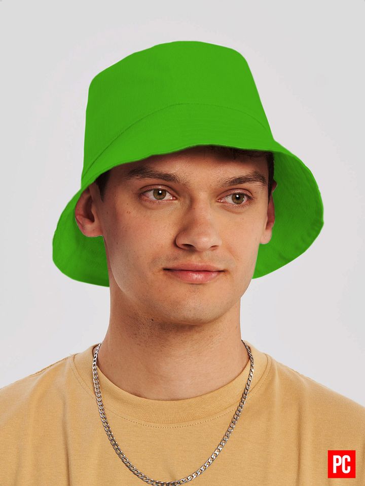 Plain Color Kelly Green Bucket Hat product image (1)