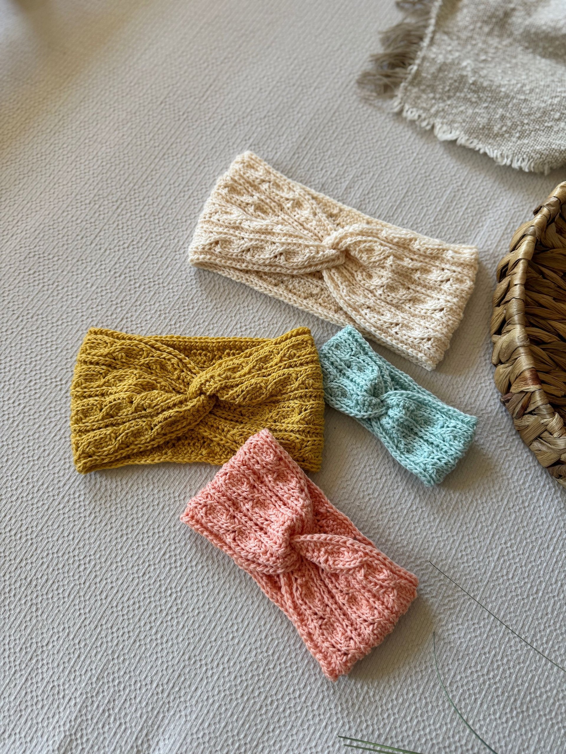 CROCHET PATTERN + VIDEO - The Deidra Headband, sizes newborn baby to adult product image (1)