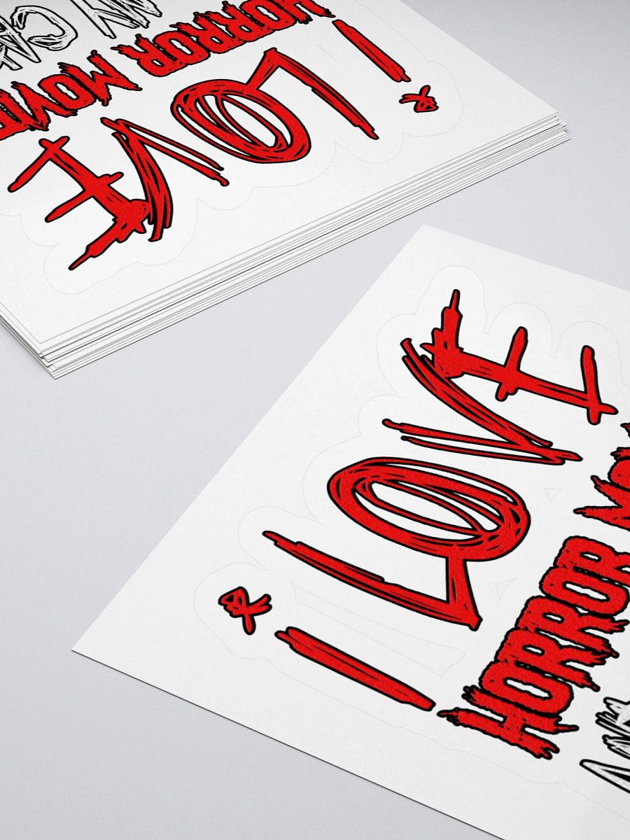 I Love Horror Movies And My Cat Sticker product image (4)