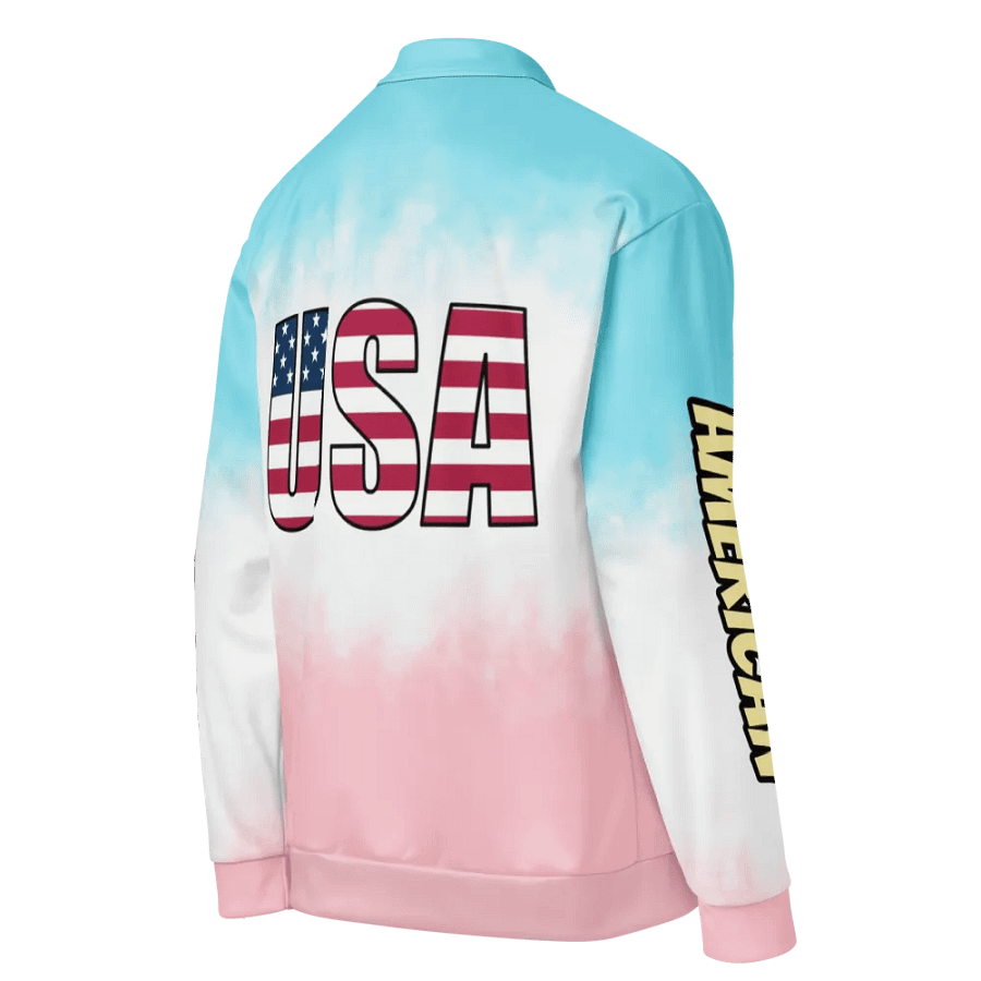 Colorful Patriotic USA Bomber Jacket product image (4)