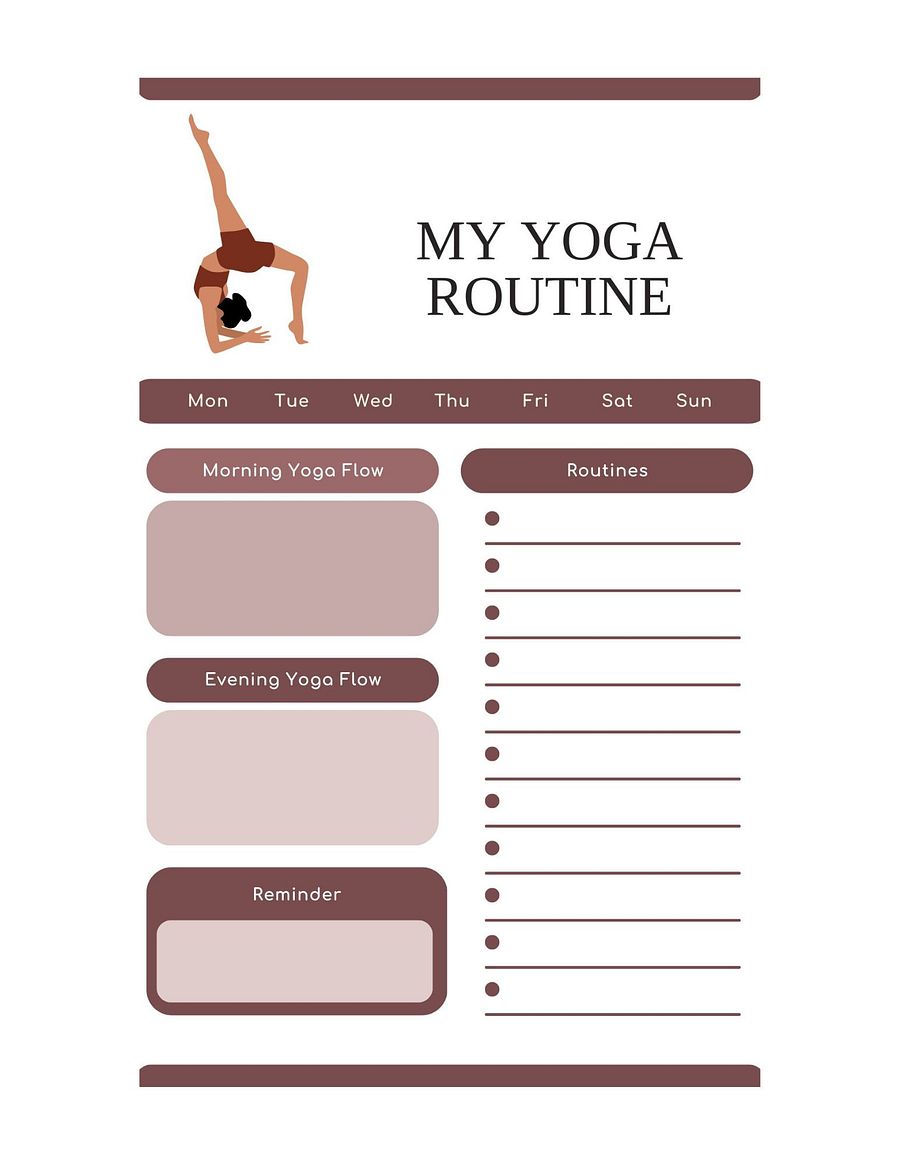 Digital Printable Yoga Journal Log Sheets 8.5x11 product image (3)